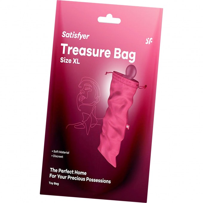 Мешочек SATISFYER TREASURE BAG для хранения игрушек XL, розовый 4059983