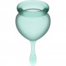 Набор менструальных чаш, 2шт SATISFYER FEEL GOOD MENSTRUAL CUP DARK GREEN J1763-5