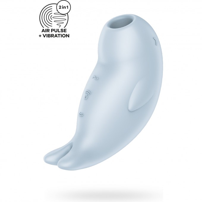 Вакуумный стимулятор клитора SATISFYER SEAL YOU SOON, силикон, голубой J2018-362